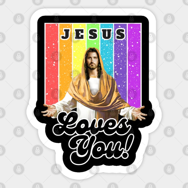 Jesus Sticker by threadsjam